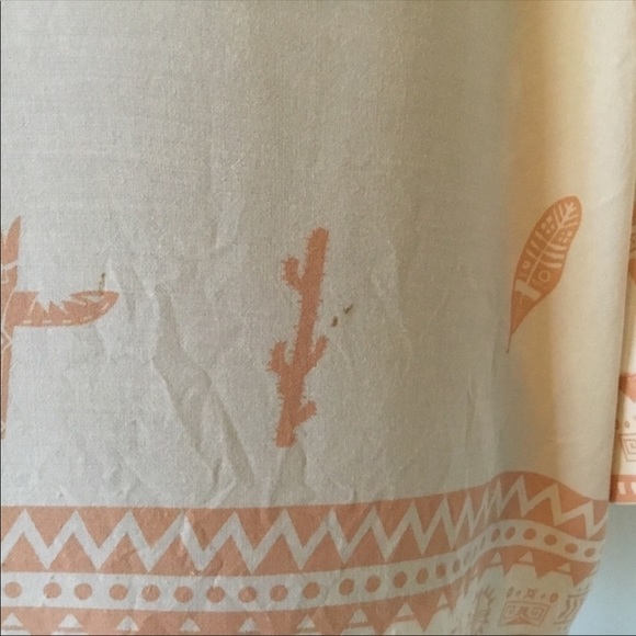 Harlow lightweight Aztec/southwest kimono tan and orange - Picture 7 of 7